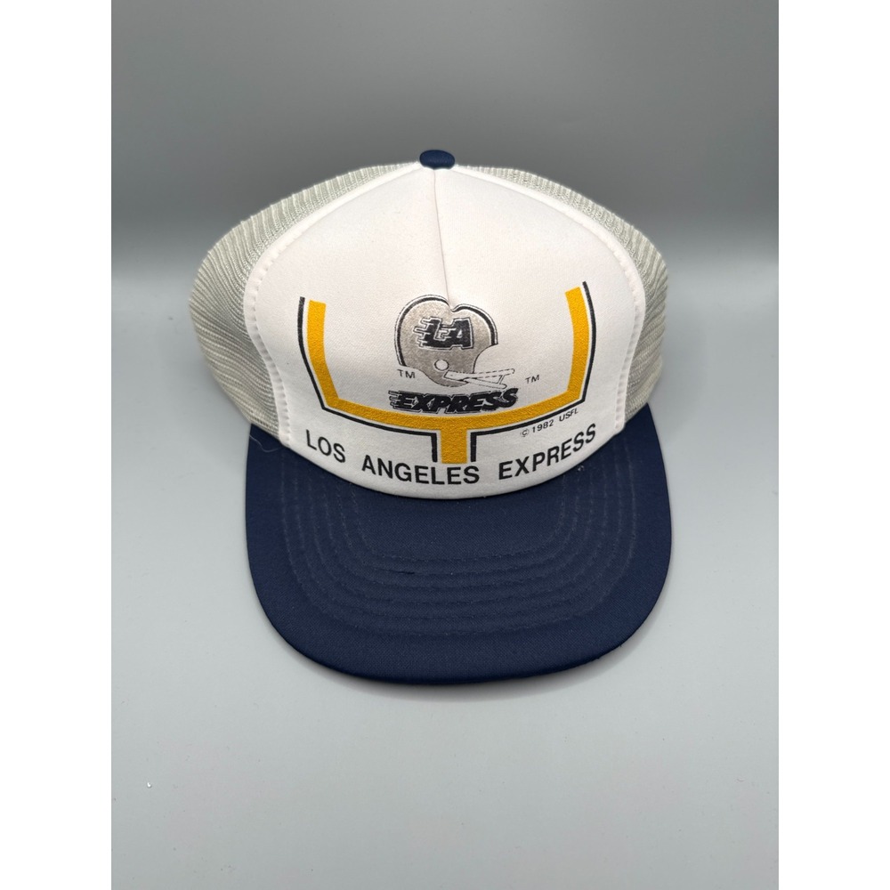 Vintage 1982 Los Angeles Express USFL Trucker Snapback Hat Mesh Football Cap - Picture 4 of 8